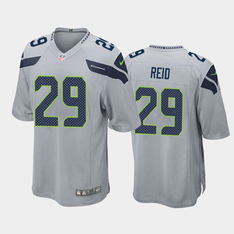 Men Seattle Seahawks #29 John Reid Nike Grey Game NFL Jersey->seattle seahawks->NFL Jersey